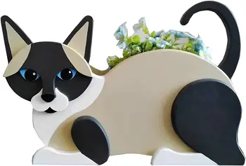 Кашпо для кошек | Цветочный горшок для кошек Милое Мультяшное кашпо в форме животного на открытом воздухе - Прекрасный Ящик для хранения на столе, Цветочный Горшок, Рамка для контейнера для растений